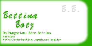 bettina botz business card